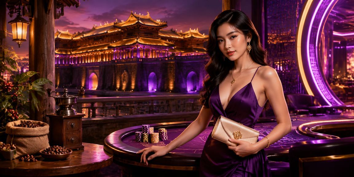 Người dùng tra kết quả xổ số tại quán cà phê Huế buổi sáng